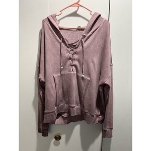 American Eagle Lace-Up Hoodie